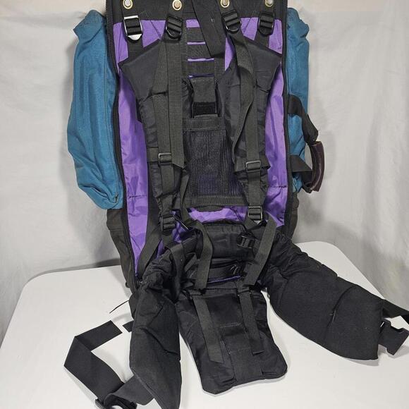 Vintage The North Face Internal Frame Purple Travel Luggage Convertible Backpack - Picture 6 of 15